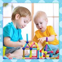 Klocki edukacyjne magnetyczne konstrukcyjne sticks 64 el. Edukacyjne