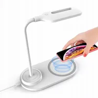 Ładowarka indukcyjna biurkowa QI szybka 15W QC3.0 z lampką nocną