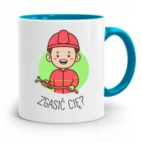 Kubek Błękitny Dla Strażaka Zgasić Cię Z Nadrukiem Ze Zdjęciem