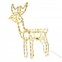 RENIFER ŚWIECĄCY DUŻY 144LED OZDOBA ŚWIĄTECZNA Z GŁOWĄ LAMPKI DEKORACJA