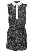 Czarna Bluzka w Serca, Pasek - 40 / L