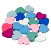 Drewniane koraliki SERCA 20x23mm mix 20szt.