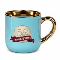 Pięćdziesięciolatek - moneta - kubek na prezent Niebieski 50 URODZINY