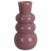 WAZON PORCELANOWY BĄBELKOWY FIOLETOWY 14X14X29.5 CM