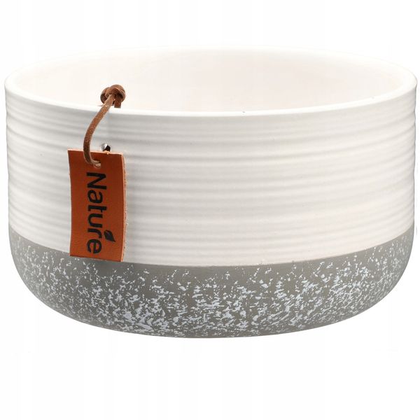 KADAX Doniczka Ceramiczna Osłonka 17x9cm Biała zdjęcie 1