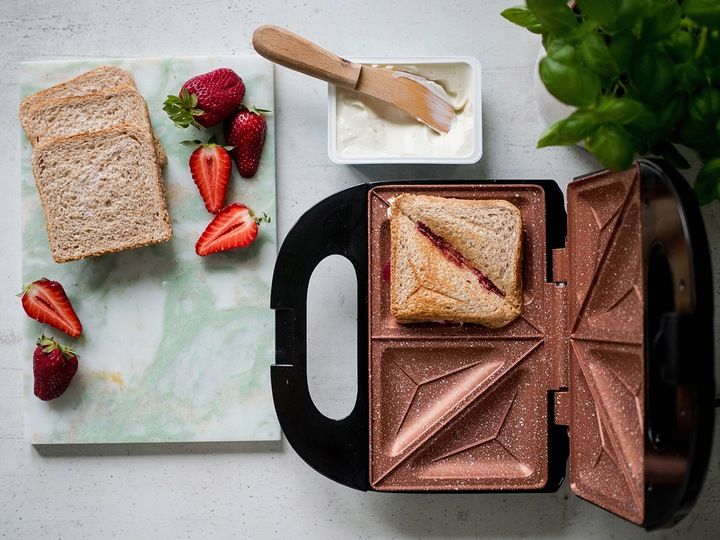 OPIEKACZ KANAPEK TOSTÓW SANDWICH ELDOM CERAMICZNY Z POWŁOKĄ GRANITOWĄ zdjęcie 16