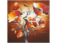 40X40CM ZEGAR MAKI BRĄZACH OBRAZ