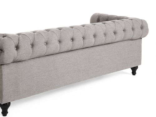 Sofa 3-osobowa jasnoszara CHESTERFIELD na Arena.pl