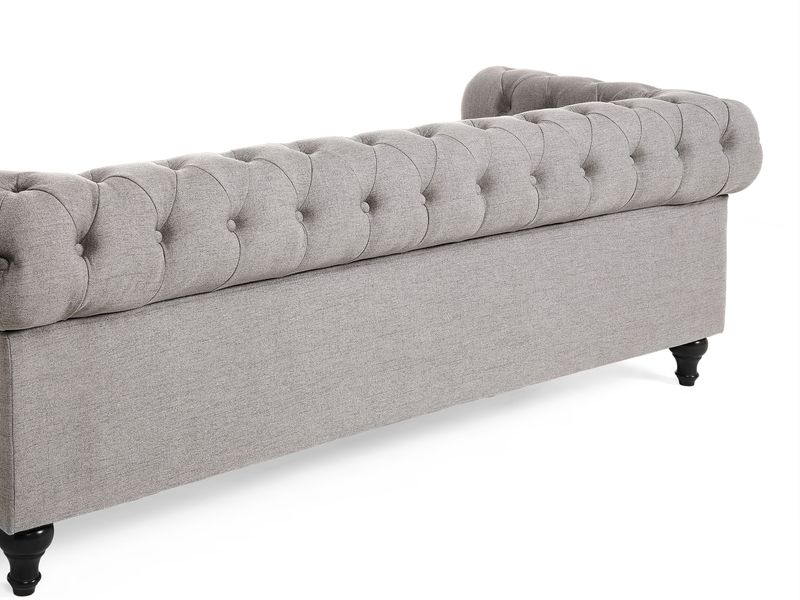 Sofa 3-osobowa jasnoszara CHESTERFIELD zdjęcie 6
