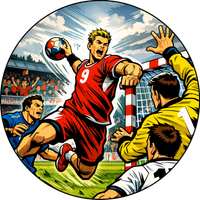 Opłatek na tort Piłka Ręczna Sport Halowy Mecz Gol