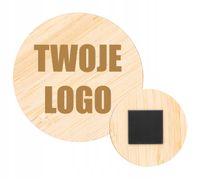 GRAWEROWANY Magnes na lodówkę okrągły reklamowy Z TWOIM LOGO NAPISEM 50 szt