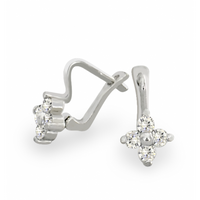 SREBRNE KOLCZYKI KWIATKI ZAPIĘCIA ANGIELSKIE SREBRO PRÓBY 925