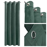 Zasłona gotowa na przelotkach Eurofirany 140X250 MELANIE mięta ciemny