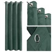 Zasłona gotowa na przelotkach Eurofirany 140X250 MELANIE mięta ciemny