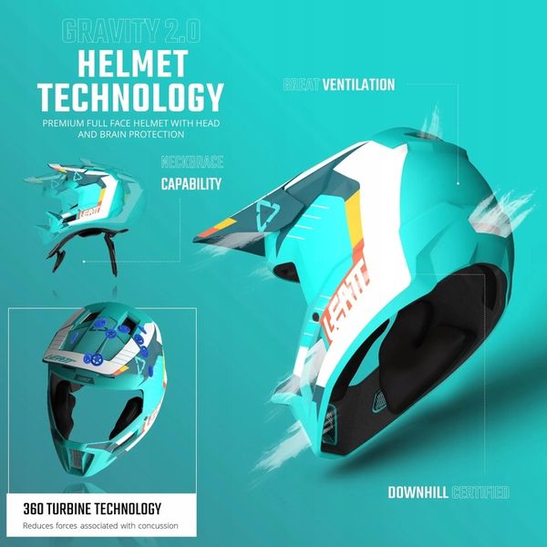 Kask Leatt MTB Gravity 2.0 V24 FUEL - Rozmiar M zdjęcie 3