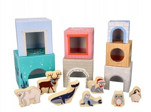 Piramida z kubeczków zwierzęta arktyczne na Arena.pl