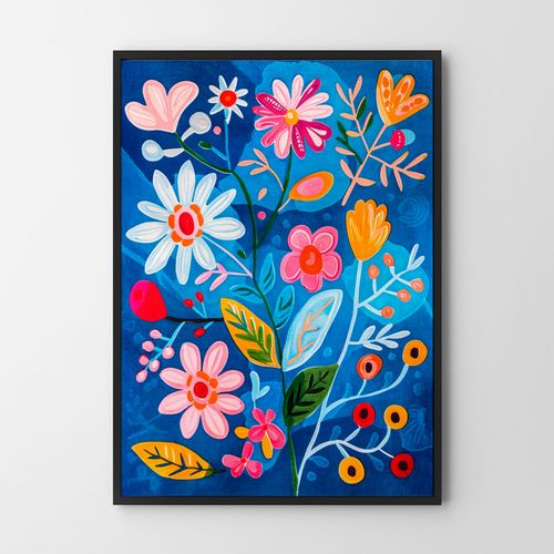 Plakat kwiaty abstrakcja 70x100 cm na Arena.pl