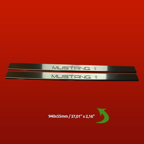 Listwa progowa FORD MUSTANG MK4 MUSTANG V8 Stal nierdzewna 304 połysk 2szt na Arena.pl