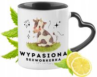 Kubek Czarny Z Uszkiem W Kształcie Serca Dla Sexworkerki Na Prezent