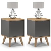 Szafki nocne na nóżkach, zamknięte, SKAND, 30x30x45 cm | TYLETEGOTU