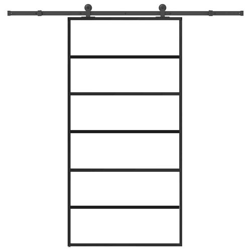 Drzwi przesuwne z osprzętem, 102x205 cm, szkło ESG i aluminium na Arena.pl