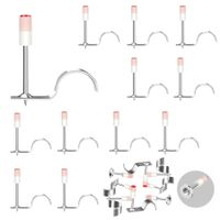 Gwoździe zaciskowe rurkowe do betonu i drewna 25 mm 4 cm 100 sztuk stal