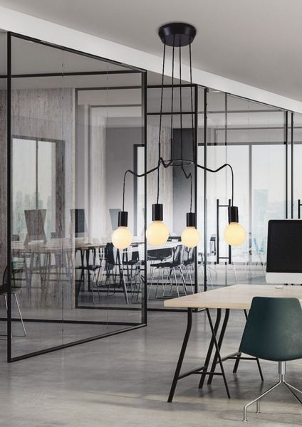 Basso zwis 4x40W E27 czarny matowy zdjęcie 2