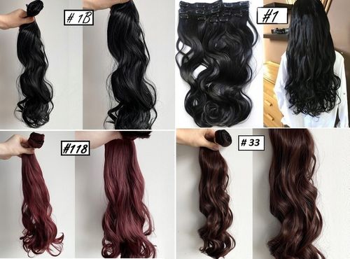 DOCZEPIANE WŁOSY ZESTAW Clip in Fale 7 PASM 160g na Arena.pl