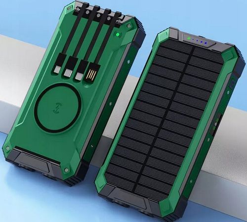 POWERBANK ŁADOWARKA PANEL SOLARNY INDUKCYJNY 30000mAh 6xUSB LATARKA 2x LED na Arena.pl