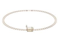 Drewniane puzzle mechaniczne 3D Wooden.City - Okrągłe tory + przejście