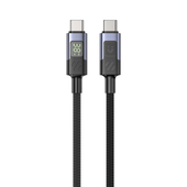 Unitek Przewód USB-C PD 60W 480Mbps z wyświetlaczem 2m z oplotem czarny