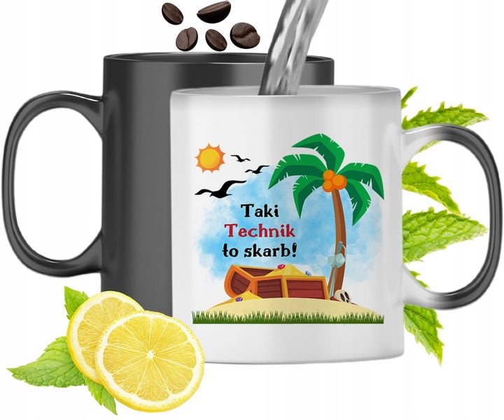 Dla Technika Kubek Magiczny Na Urodziny Prezent Z Nadrukiem Ze Zdjęciem zdjęcie 1