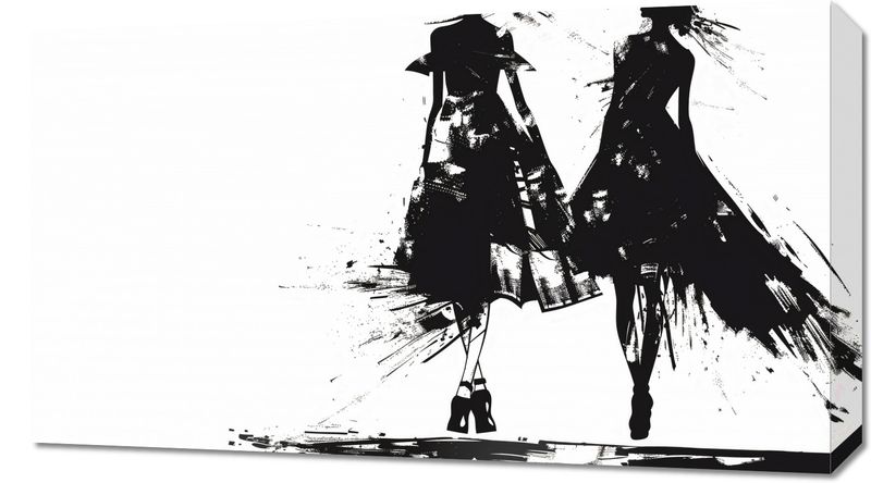 Obraz 70x40cm Atramentowy Przerys zdjęcie 1