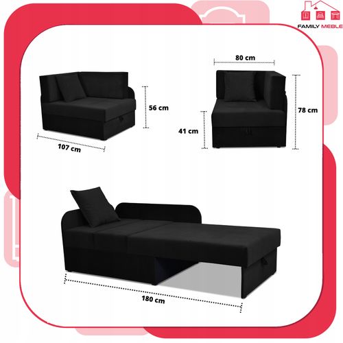 Narożnik dziecięcy Denis rozkładany pojemnik łóżko dla dzieci materac kubuś na Arena.pl