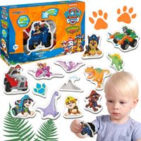 zestaw magnesów na lodówkę gra edukacyjna paw patrol dinozaury dla