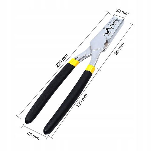 ZACISKARKA PRASKA DO KABLI PRZEWODÓW TULEJEK KOŃCÓWEK 0,5-16 MM na Arena.pl