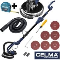 Szlifierka do gipsu CELMA Pro PRBt 225LEO 750W LED + miara MAKITA 3,5m
