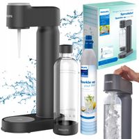 Saturator PHILIPS ADD4901BK czarny syfon do gazowania wody butelka CO2