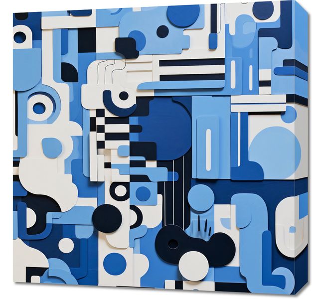 Obraz 60x60cm Niebieski Labirynt zdjęcie 1