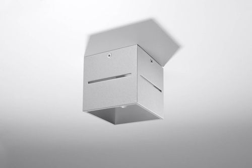 Plafon LAMPA sufitowa SL.0208 kwadratowa OPRAWA metalowa kostka cube szara na Arena.pl