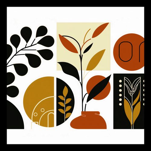 Plakat 30x30cm Kolaż Botaniczny na Arena.pl
