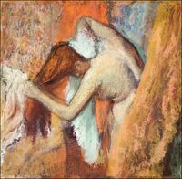 Naked lady, Edgar Degas - plakat 60x60 cm