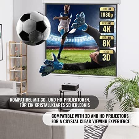 JAGO Ekran do projektora z pilotem, 152 x 152 cm na Arena.pl