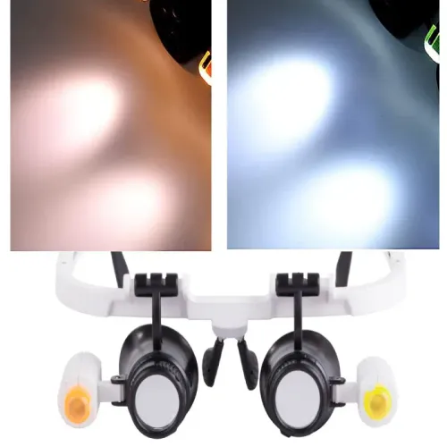 Lupa okulary precyzyjne nagłowna serwis 2 led 25x z podświetleniem na Arena.pl