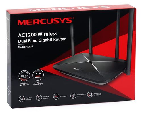 Router wifi gigabit Mercusys AC12G AC1200 2,4/5GHz na Arena.pl