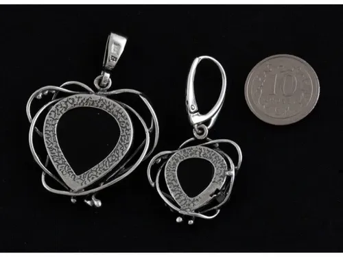 Komplet srebrny z Opalem szafirowym z0734-11,1 g. na Arena.pl