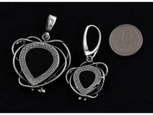 Komplet srebrny z Opalem szafirowym z0734-11,1 g. zdjęcie 3