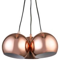 LAMPA wisząca RAME LP-2014/3P Light Prestige industrialna OPRAWA metalowa ZWIS kule balls miedziane