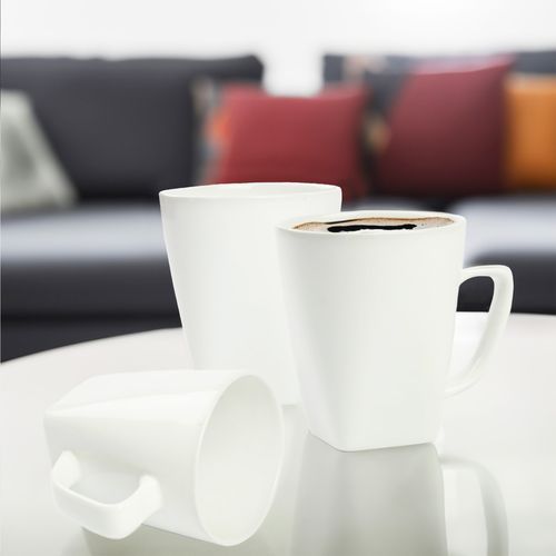 KUBEK PORCELANOWY DO KAWY HERBATY UNIWERSALNY BIAŁY 460ML Z UCHEM na Arena.pl