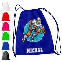 WOREK PLECAK SPORTOWY NA WF DLA DZIECI - HOKEJ + IMIĘ! KIJ KRĄŻEK MECZ GRA